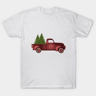 Christmas Tree Farm Truck Country Christmas T-Shirt